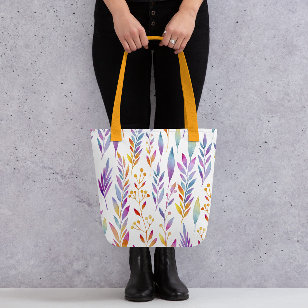 Watercolor Flowers Tote bag- reusable bags - shopping bag - grocery bags - day bag - travel bag - beach - gift ideas