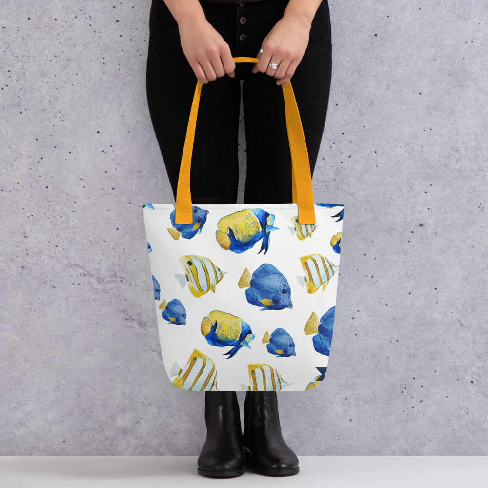 Sea Life Fish Tote bag- reusable bags - shopping bag - grocery bags - day bag - travel bag - beach - gift ideas