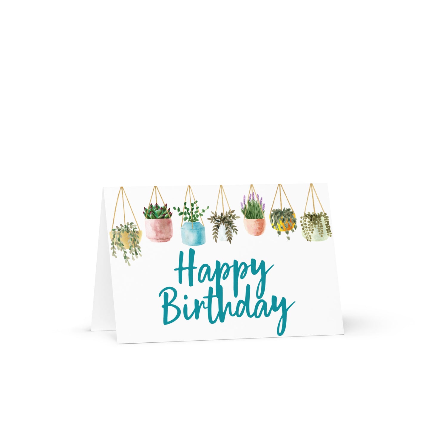 Succulent Air Plant Birthday Greeting card - 4in x 6in - card with envelope - stationery - cute cards - quality cards - gift