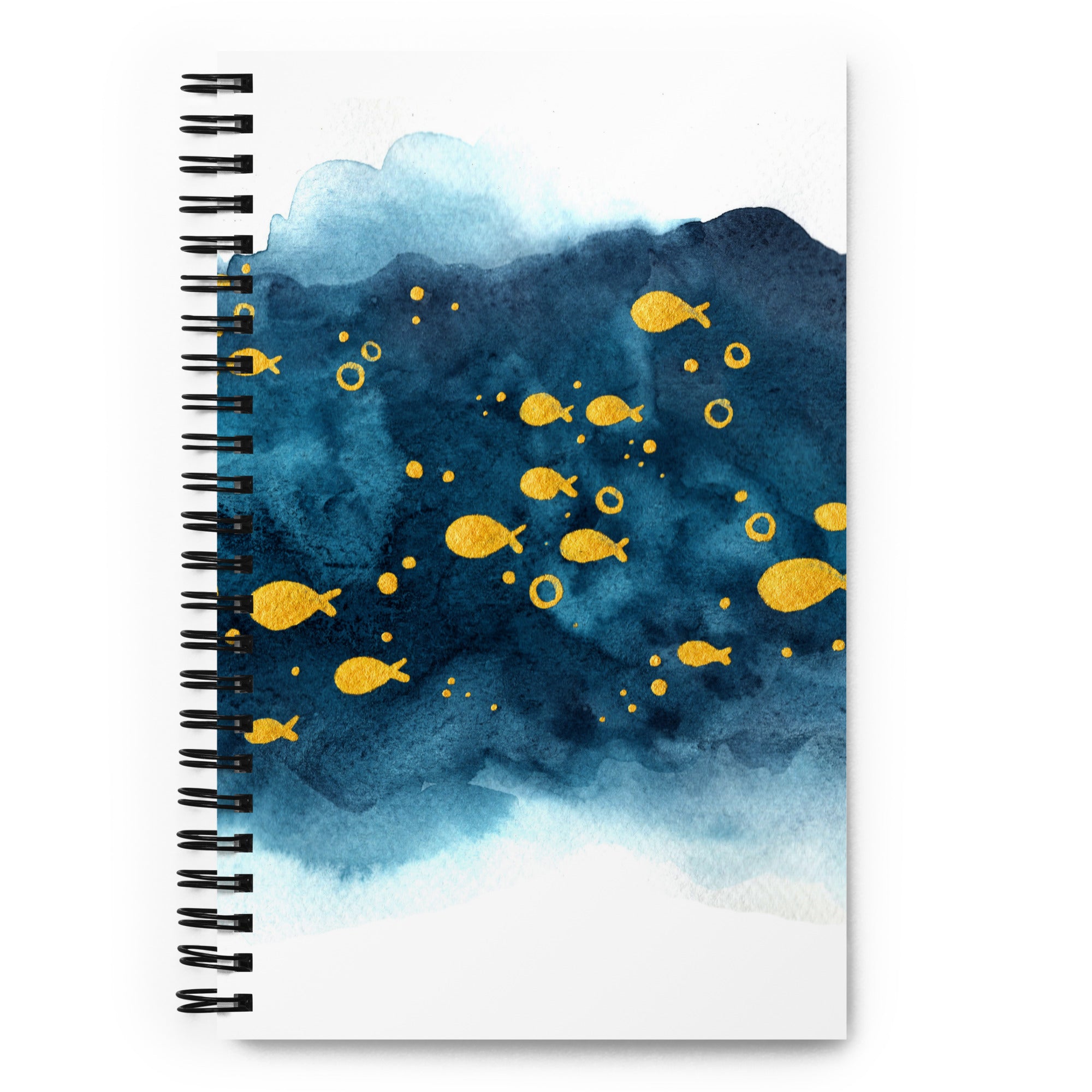 Watercolor School of Fish Spiral notebook
