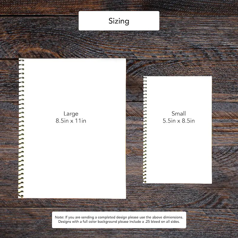 50 Custom Logo Spiral Notebooks - Large