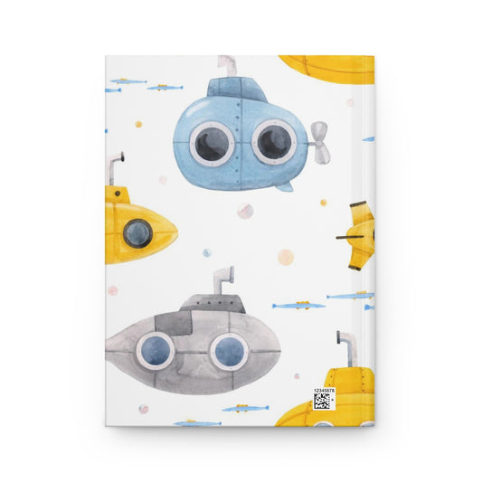 Cute Submarine Hardcover Journal Matte