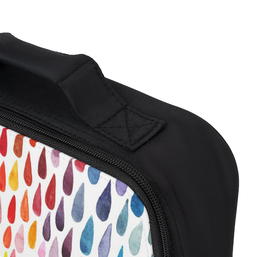 Rainbow Raindrops Lunch Bag