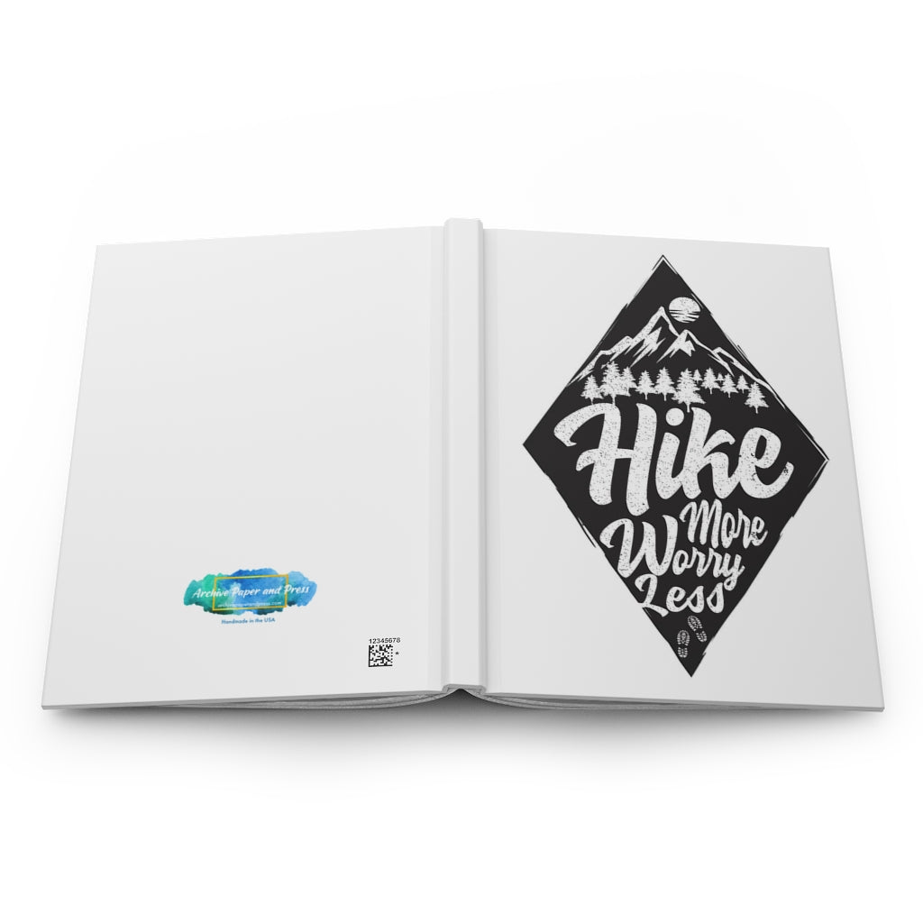 Hike More Worry Less Hardcover Journal Matte