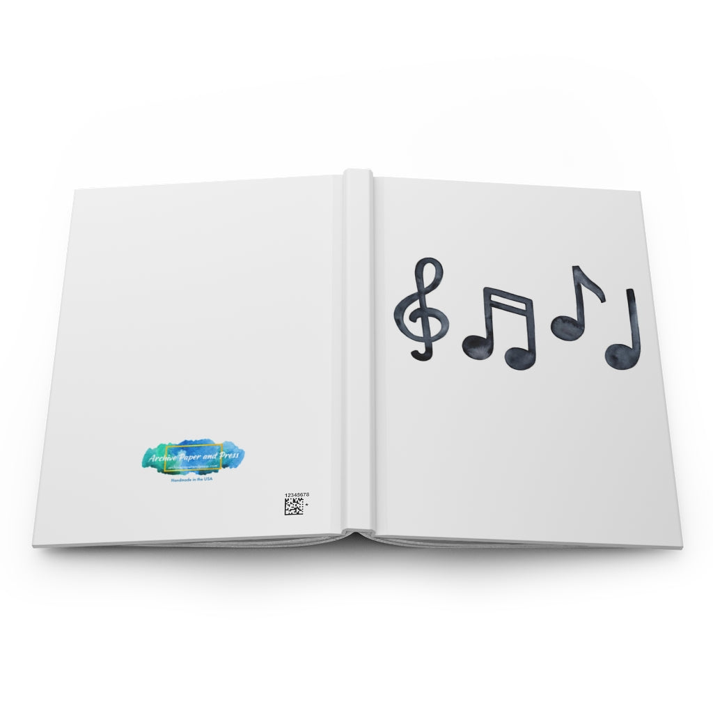 Music Notes Hardcover Journal Matte