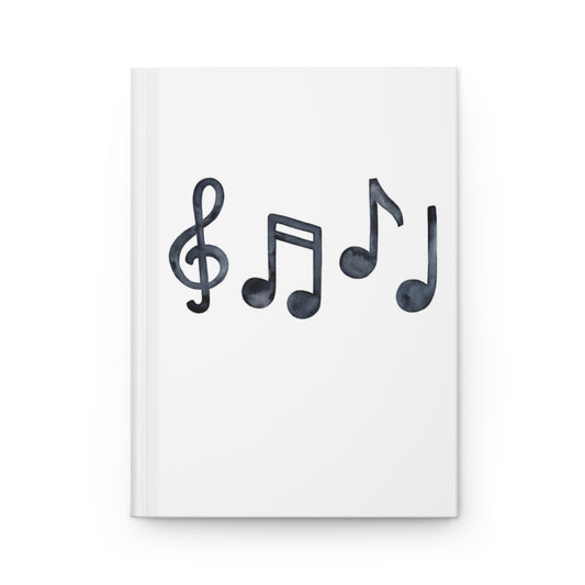 Music Notes Hardcover Journal Matte