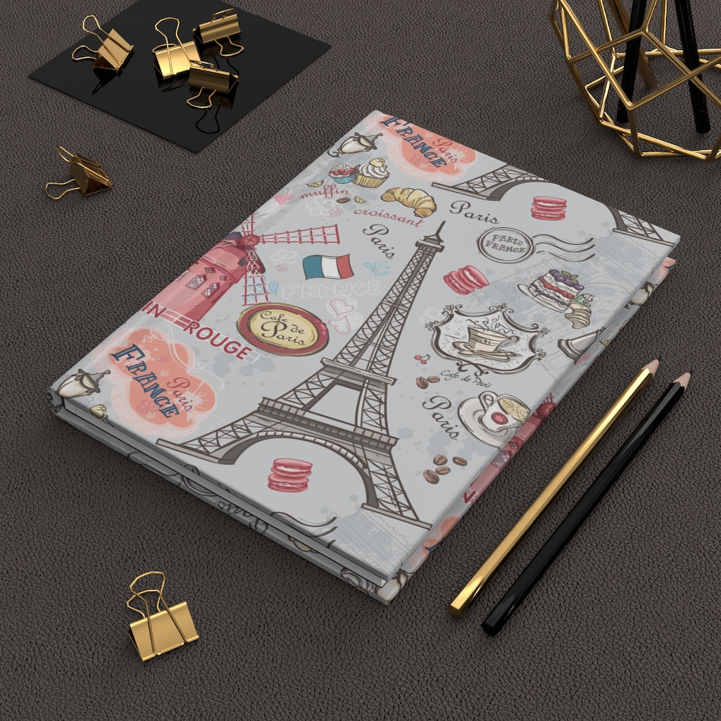 Paris France Hardcover Journal Matte