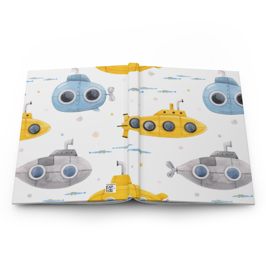 Cute Submarine Hardcover Journal Matte