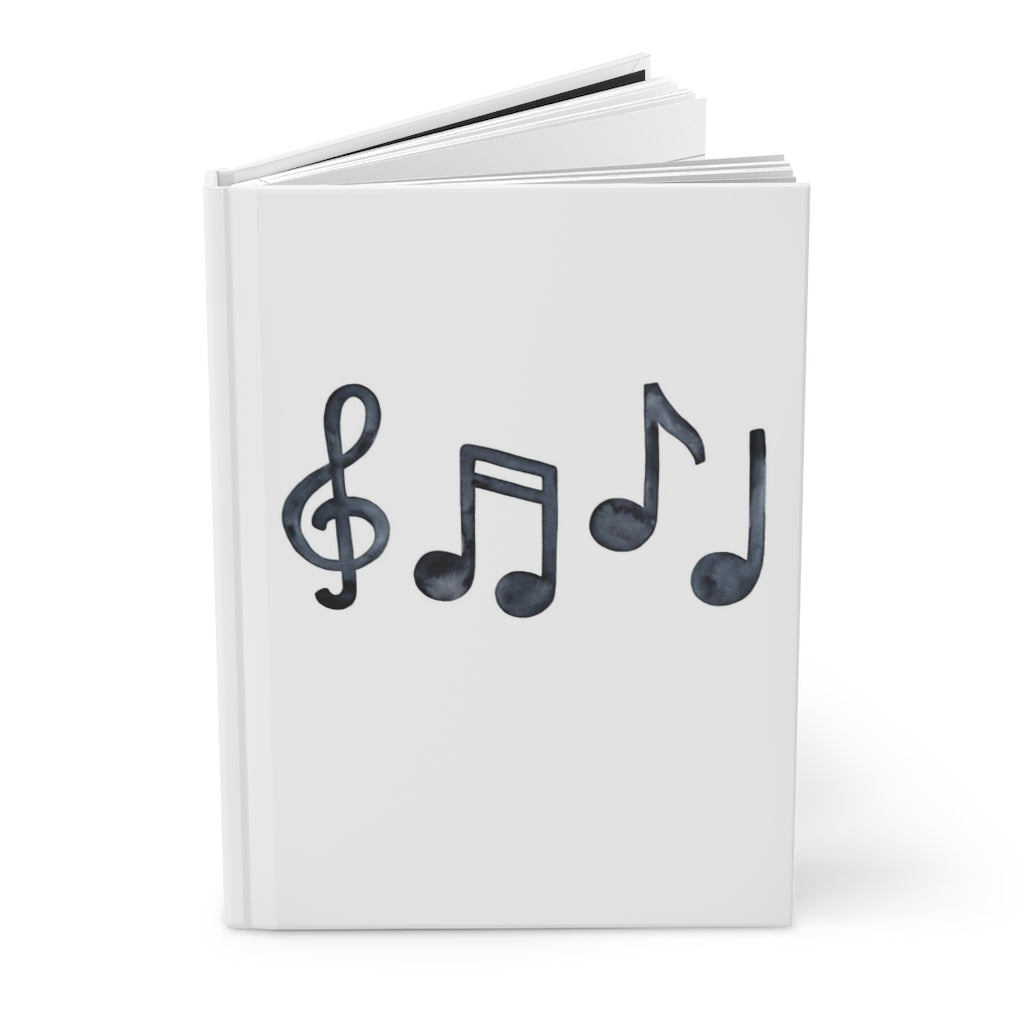 Music Notes Hardcover Journal Matte