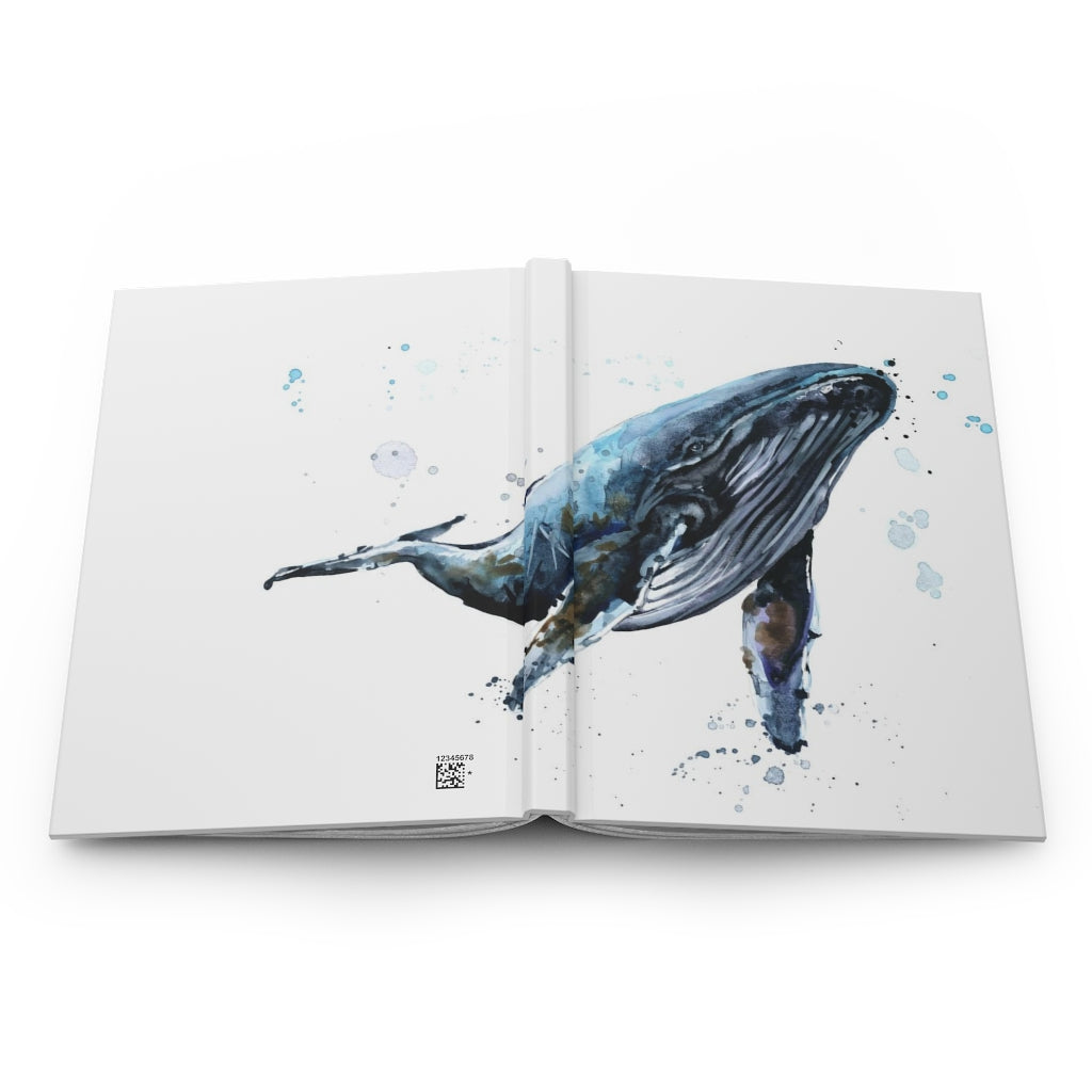 Watercolor Whale Hardcover Journal Matte