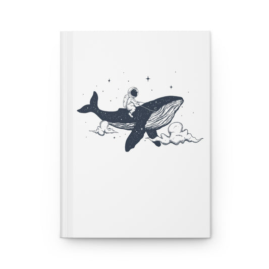 Galaxy Spaceman Whale Hardcover Journal Matte