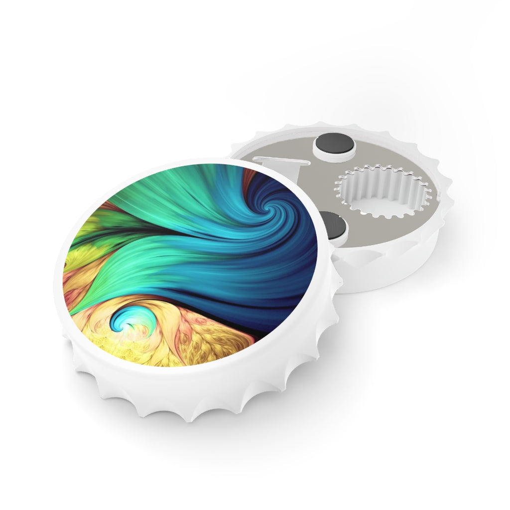 Abstract Swirls Bottle Opener