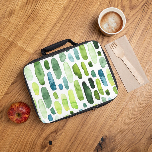 Green Abstract Lunch Bag