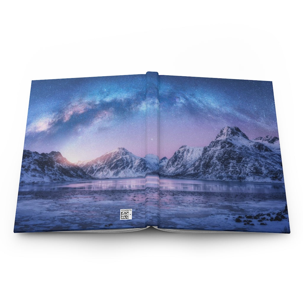 Galaxy Mountains Notebook Hardcover Journal Matte