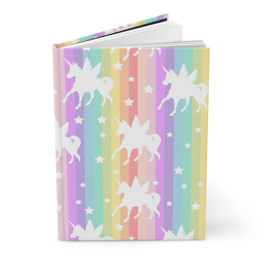 Rainbow Unicorn Hardcover Journal Matte