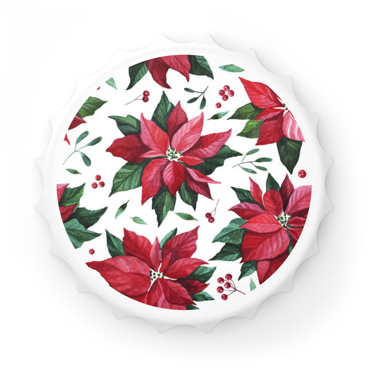 Christmas Poinsettia Bottle Opener