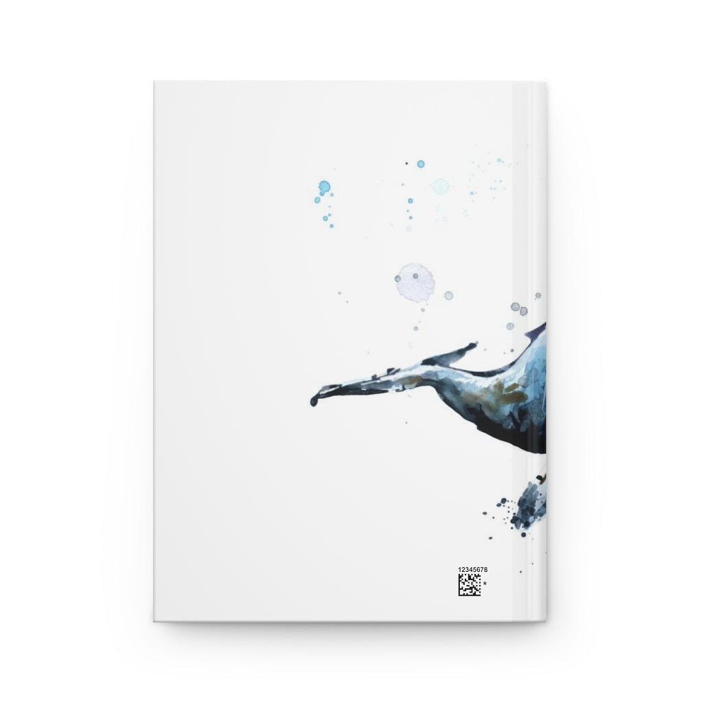 Watercolor Whale Hardcover Journal Matte