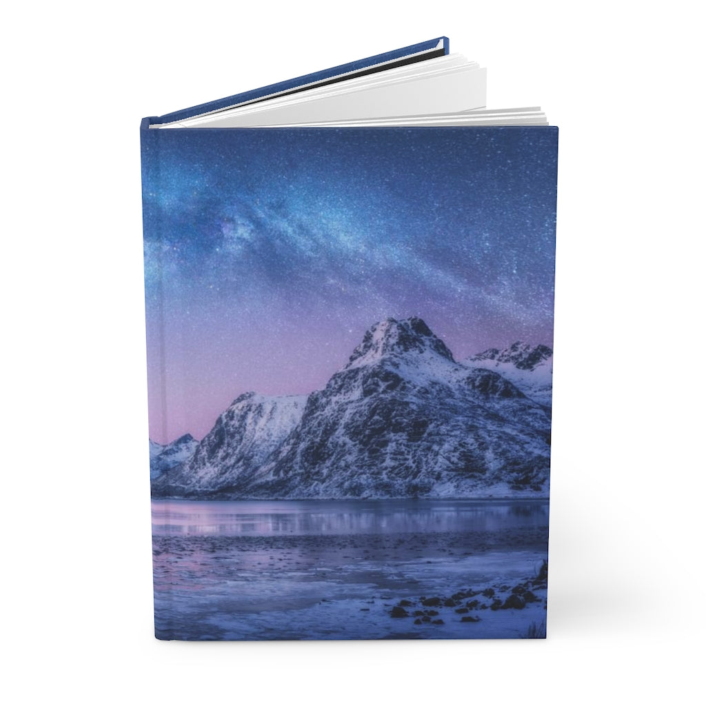 Galaxy Mountains Notebook Hardcover Journal Matte