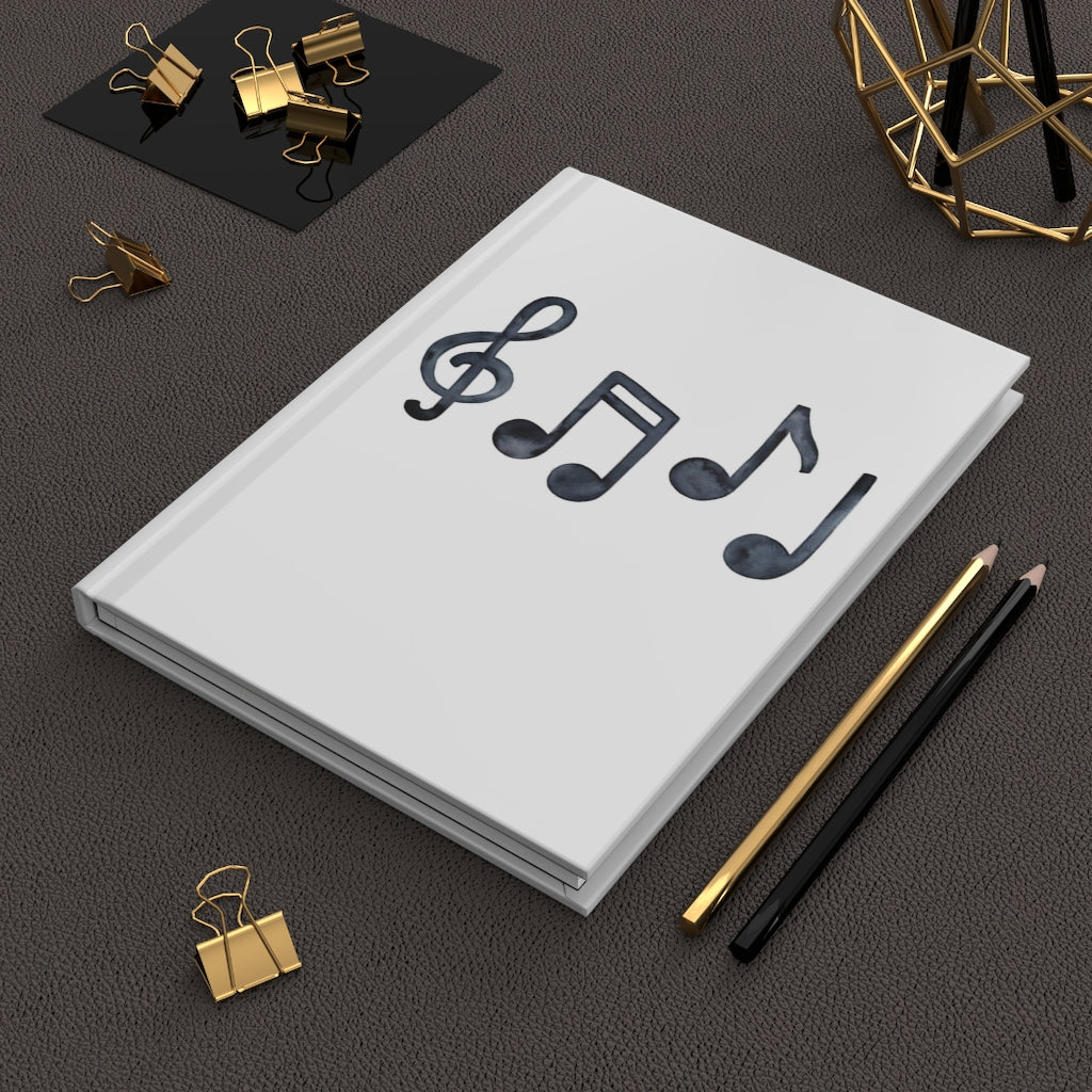 Music Notes Hardcover Journal Matte