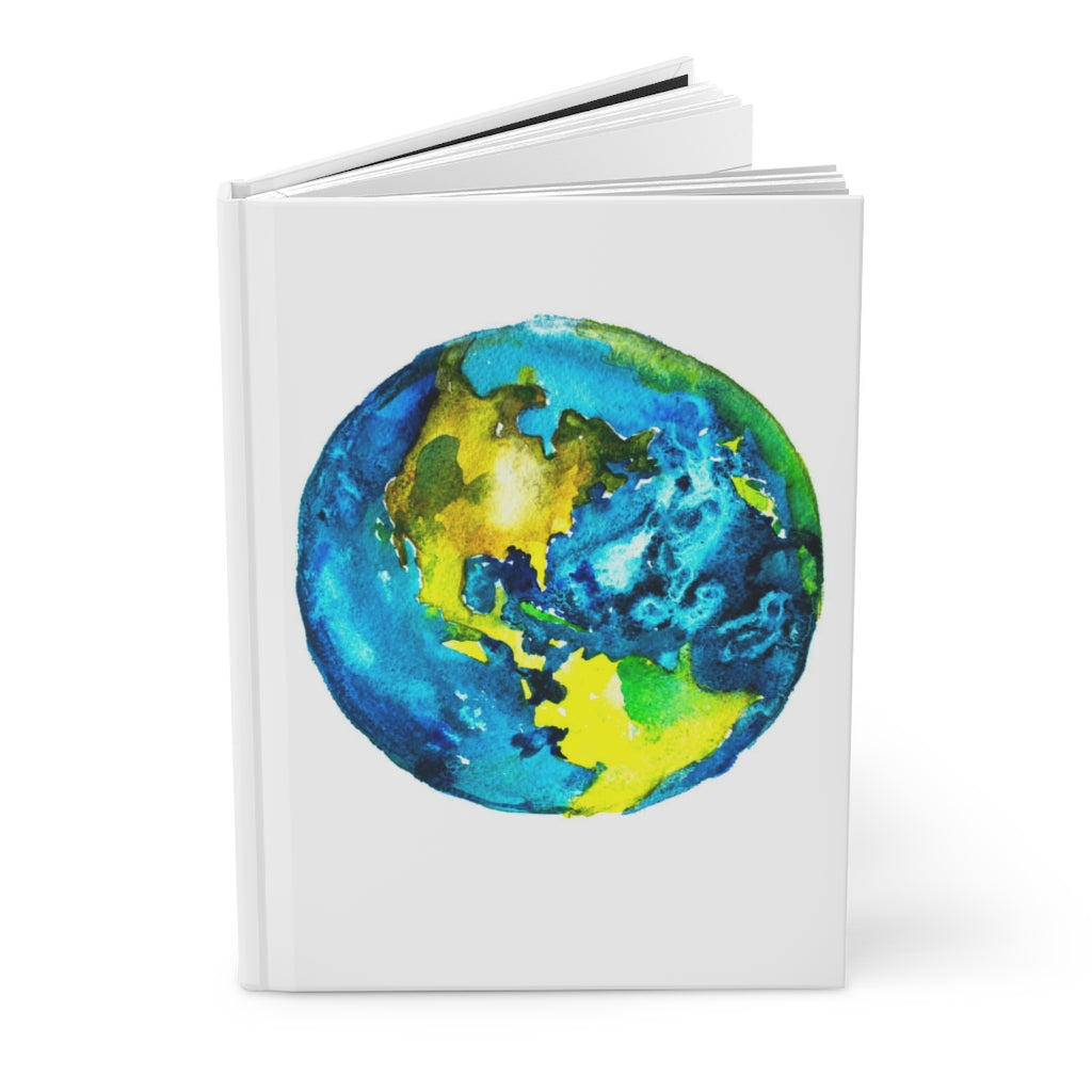 World Planet Earth Notebook Hardcover Journal Matte