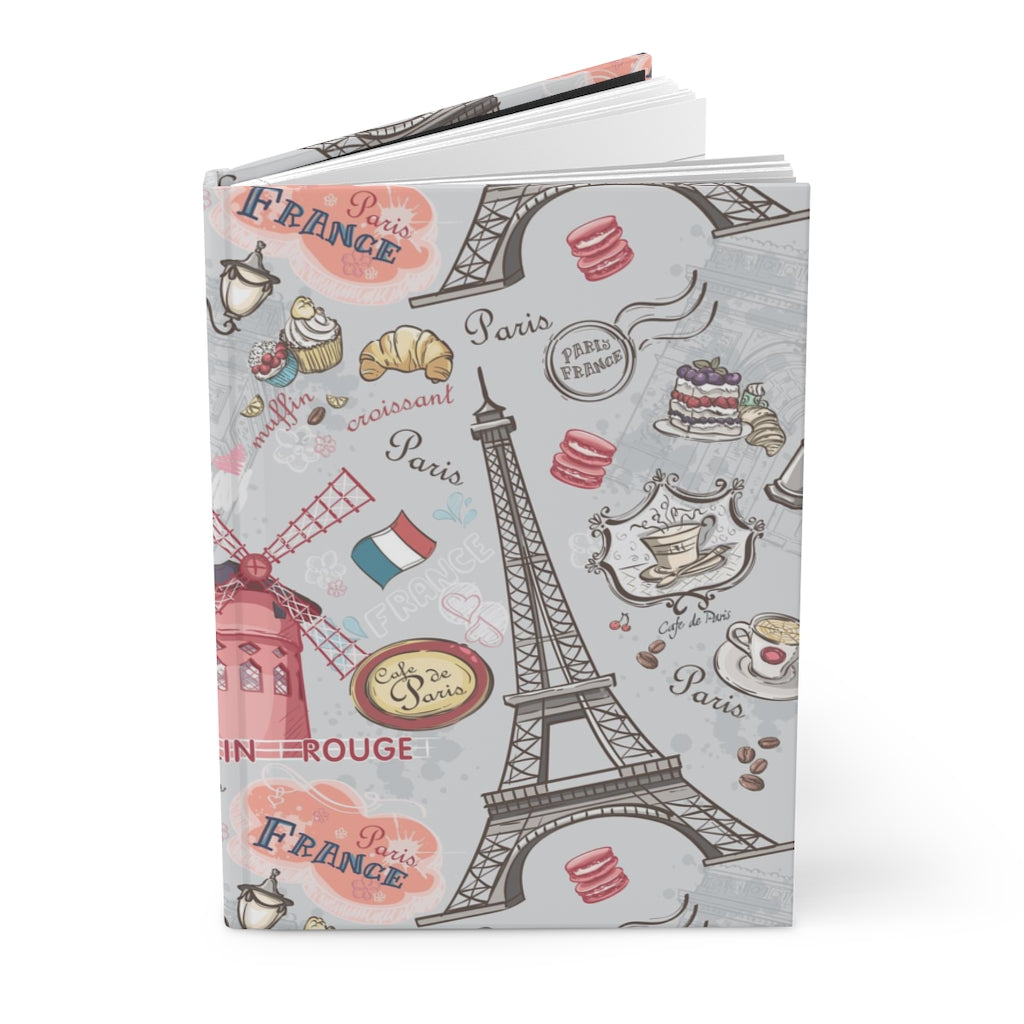 Paris France Hardcover Journal Matte