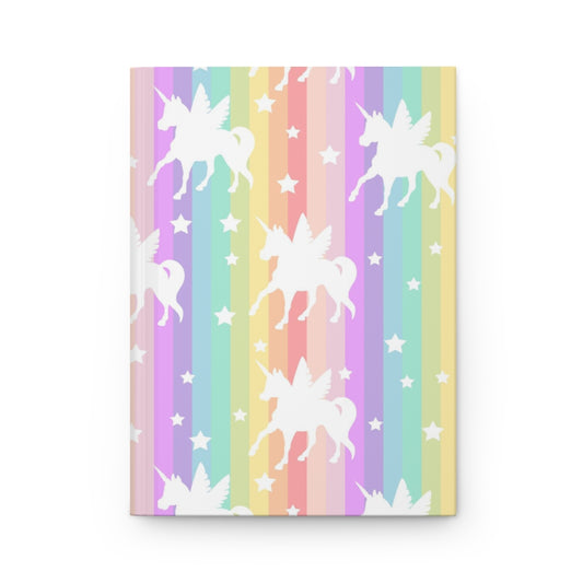 Rainbow Unicorn Hardcover Journal Matte