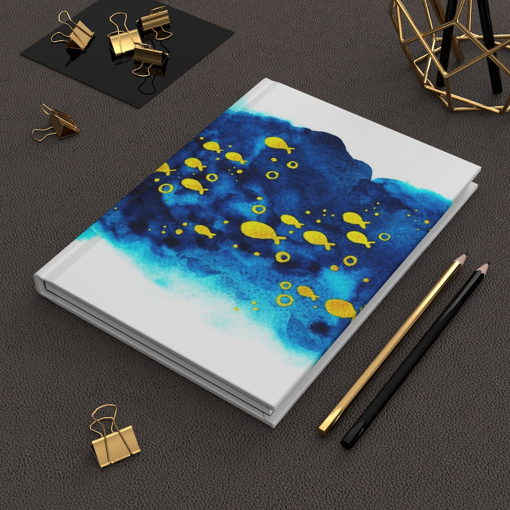 School of Fish Notebook Hardcover Journal Matte