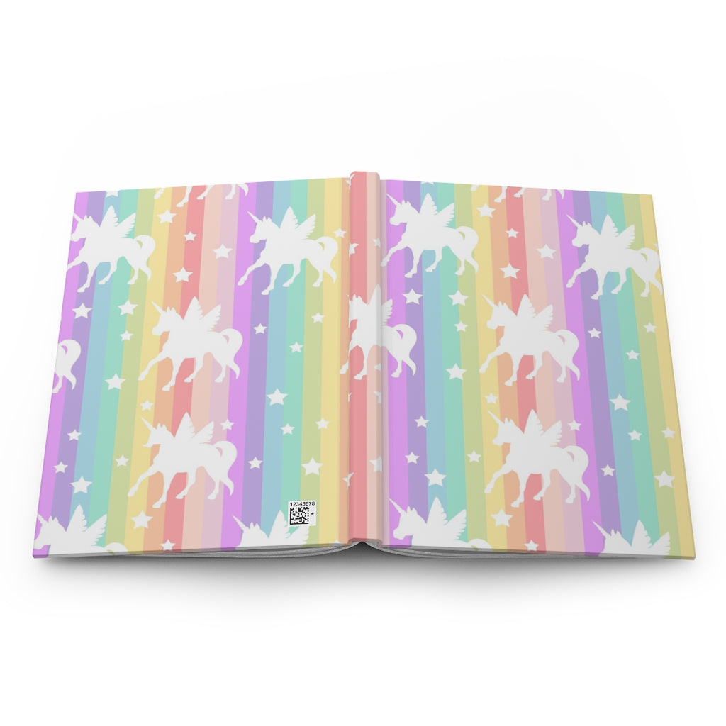 Rainbow Unicorn Hardcover Journal Matte