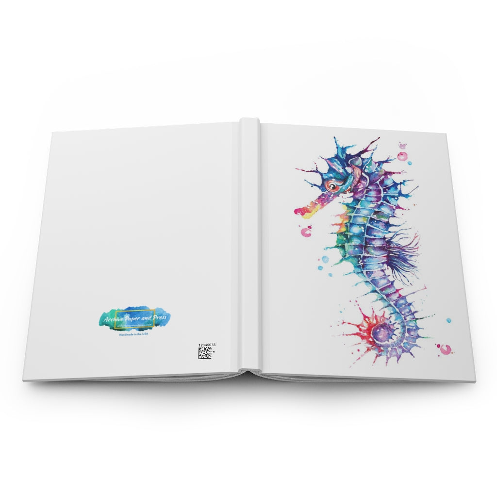 Watercolor Seahorse Hardcover Journal Matte