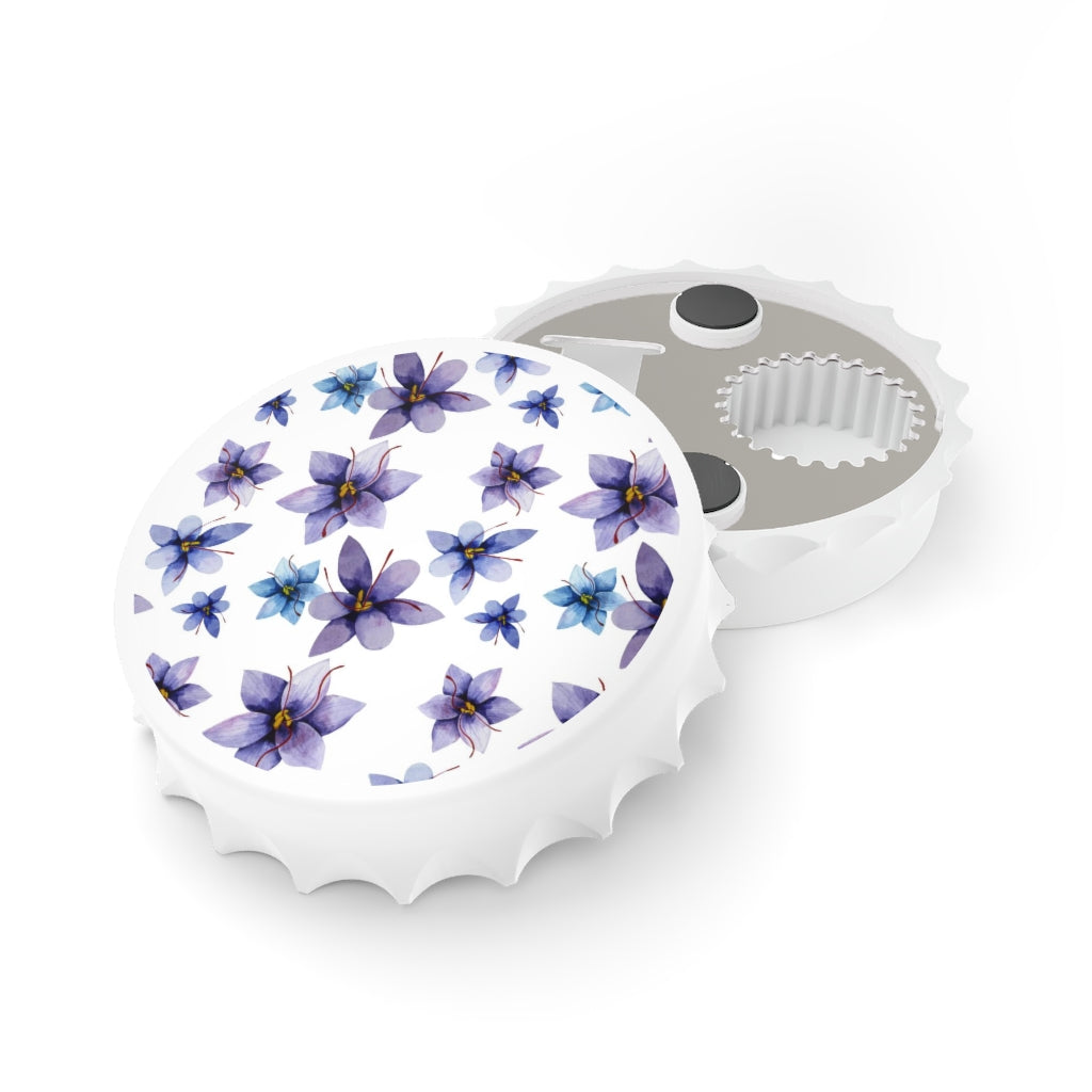 Purple Flowers Bottle Opener