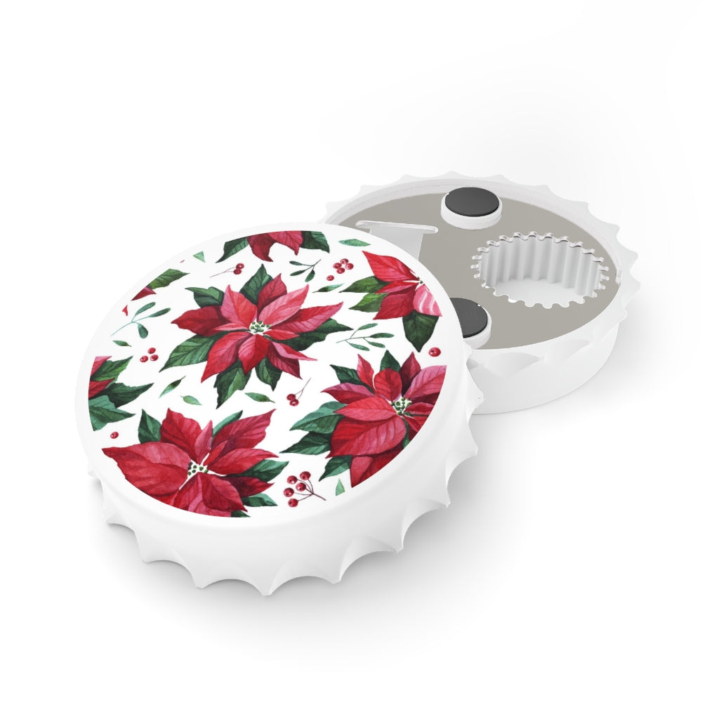 Christmas Poinsettia Bottle Opener