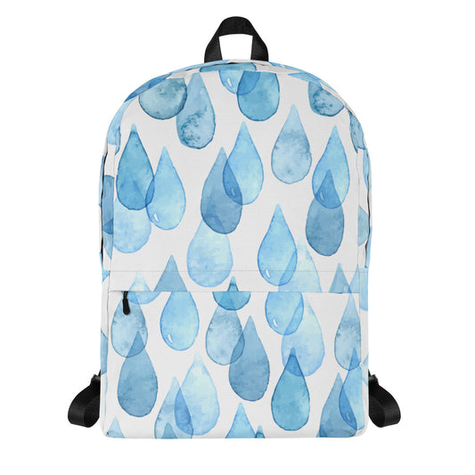 Watercolor Raindrops Backpack