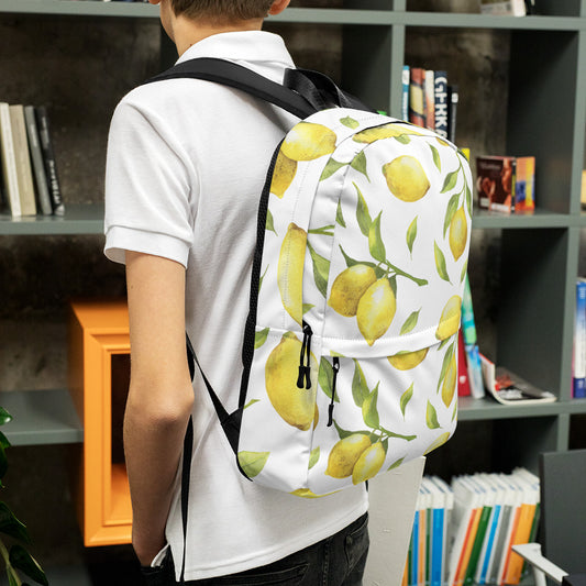 Watercolor Lemon Backpack