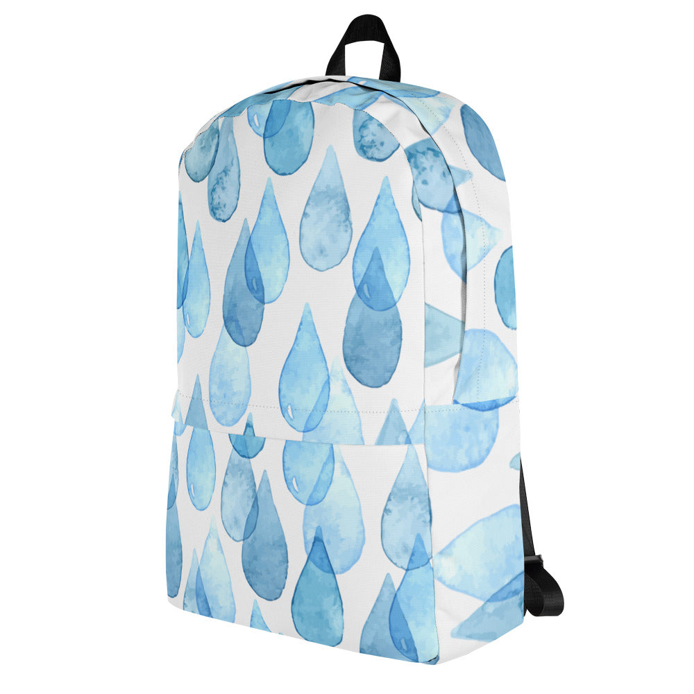 Watercolor Raindrops Backpack