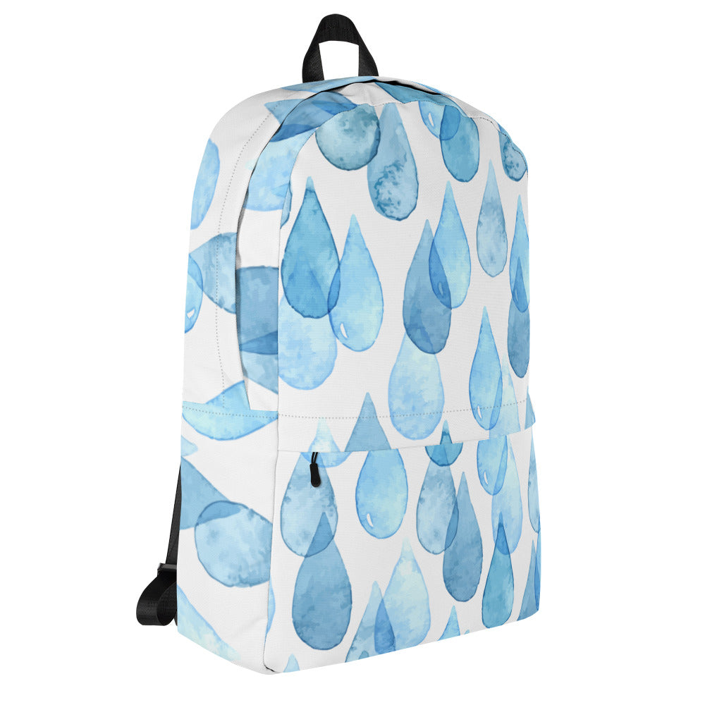 Watercolor Raindrops Backpack