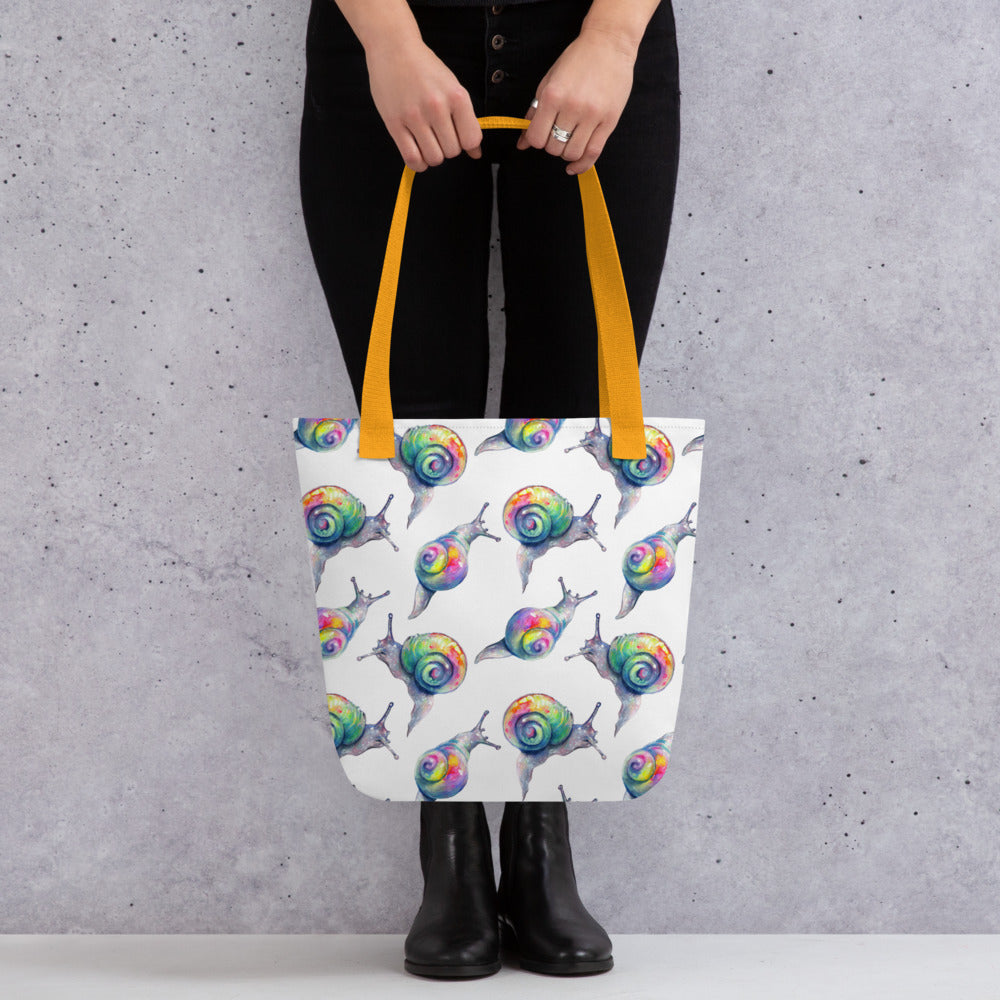 Rainbow Snails Tote bag