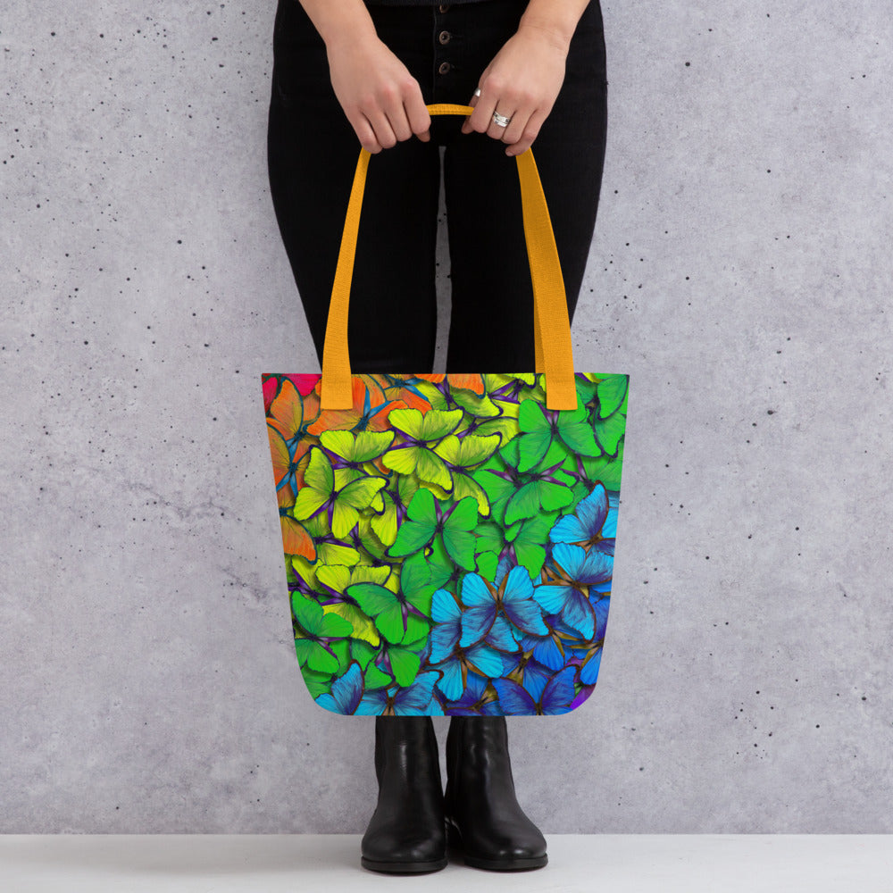 Rainbow Butterflies Tote bag