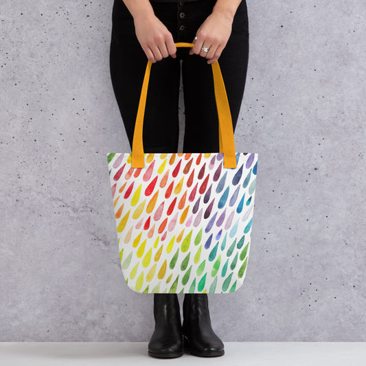 Watercolor Raindrops Tote bag