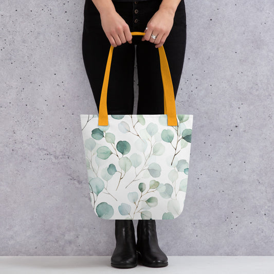 Green Floral Tote bag