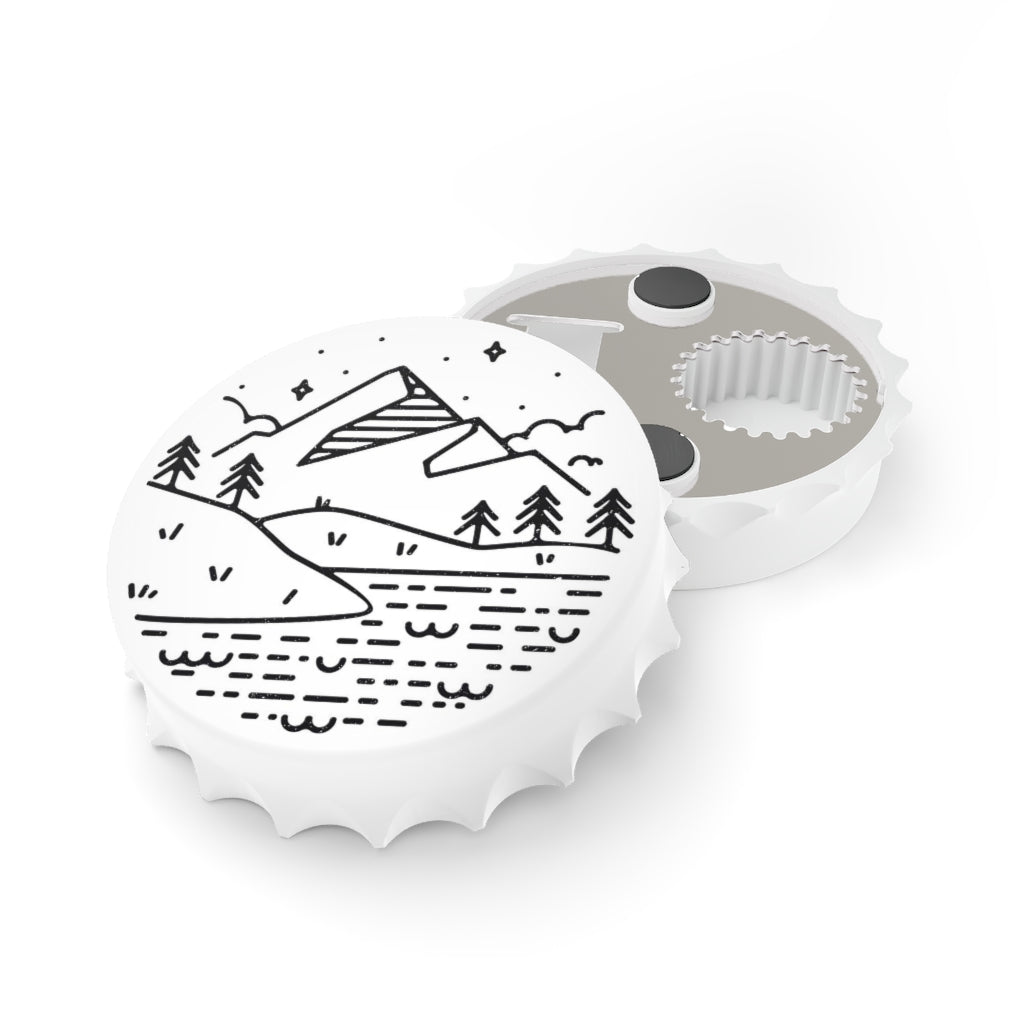 Mountains Lake Bottle Opener