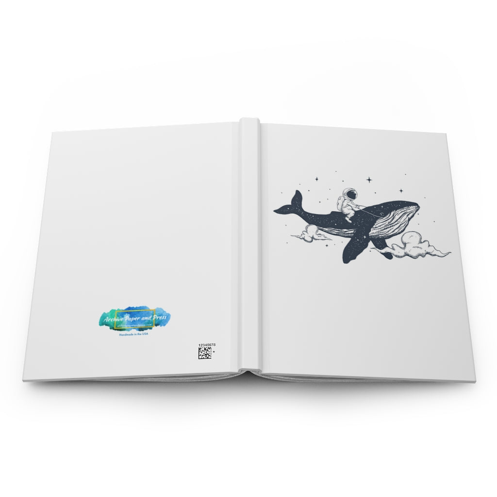 Galaxy Spaceman Whale Hardcover Journal Matte