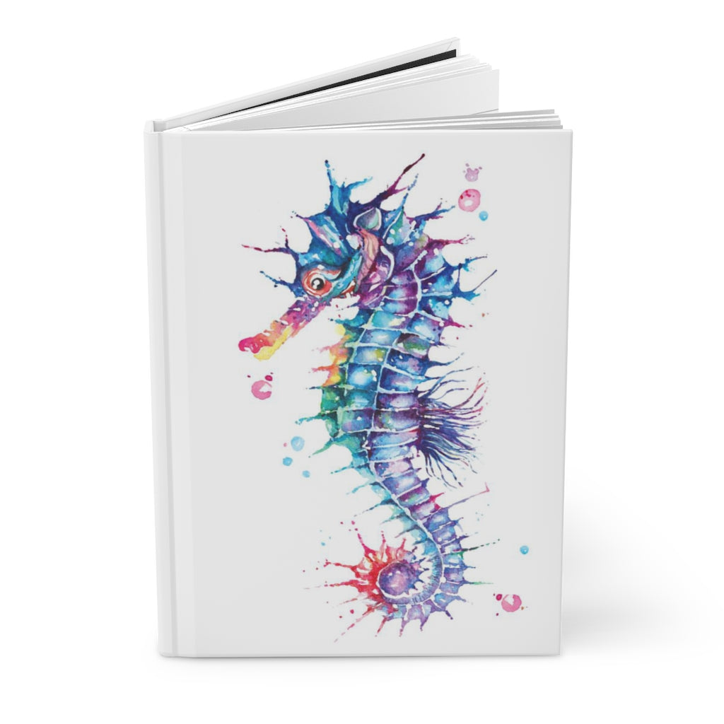 Watercolor Seahorse Hardcover Journal Matte