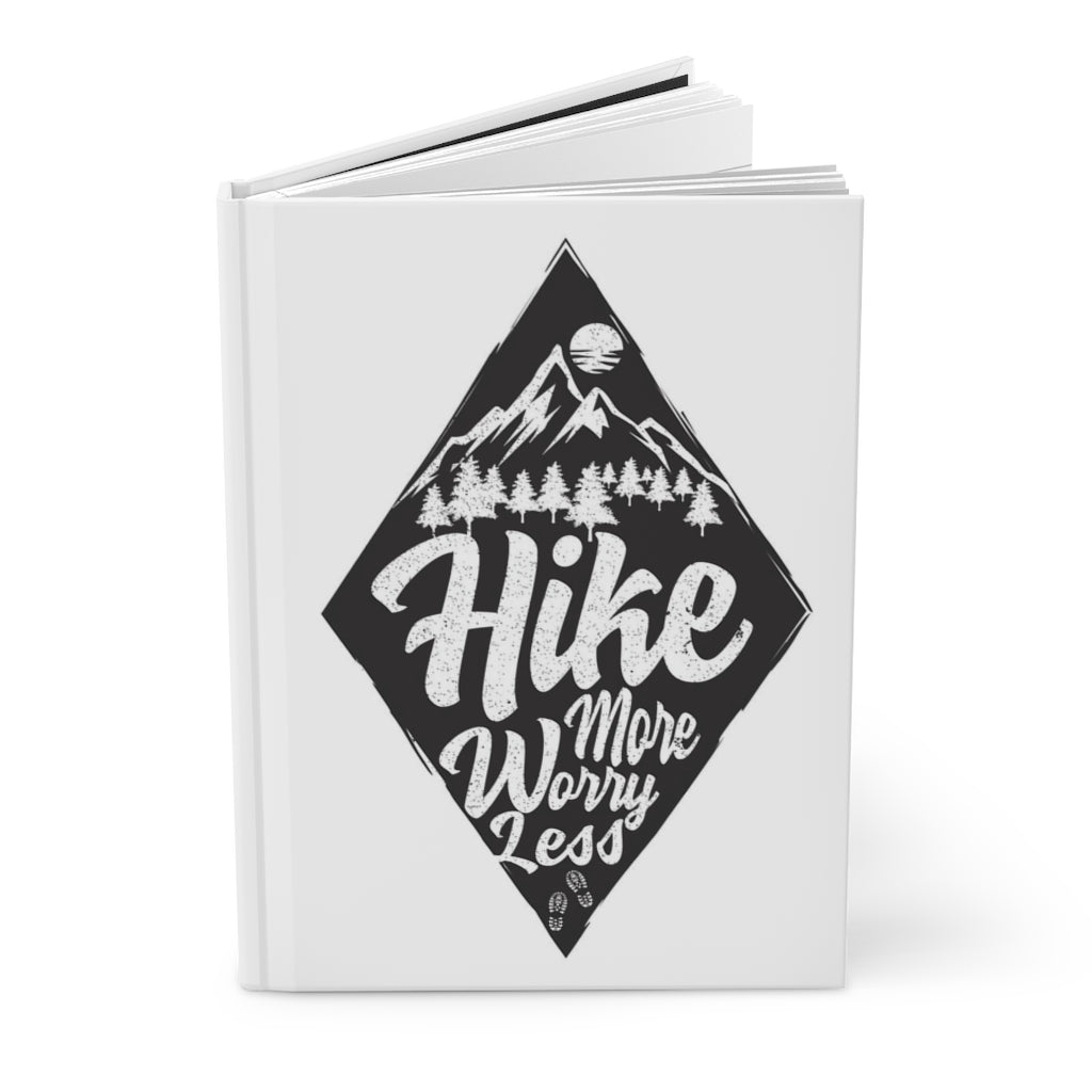 Hike More Worry Less Hardcover Journal Matte