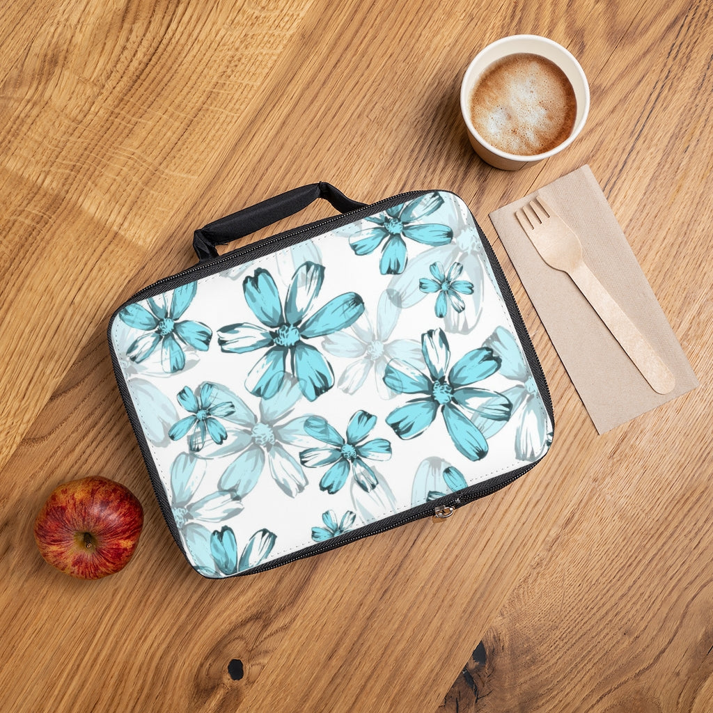 Blue Flowers Lunch Bag