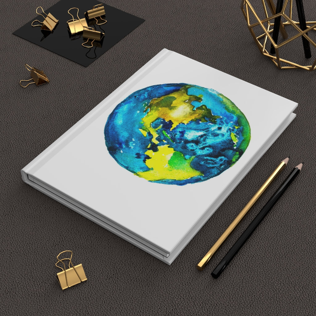 World Planet Earth Notebook Hardcover Journal Matte