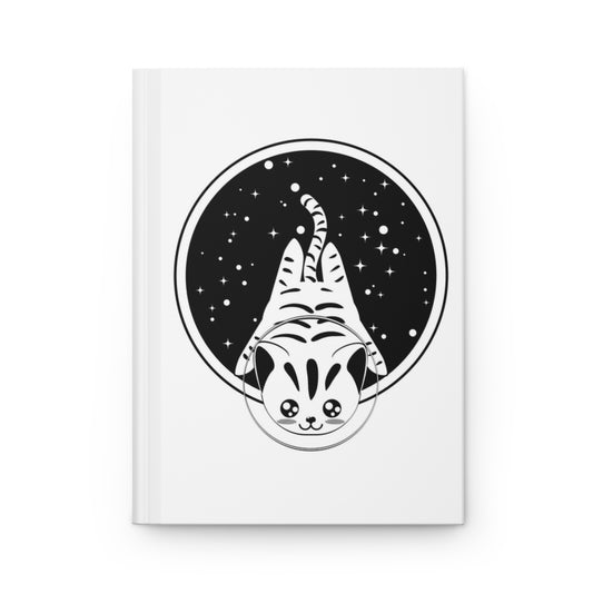 Space Cat Notebook Hardcover Journal Matte