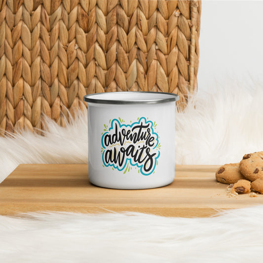 Adventure Awaits Enamel Mug