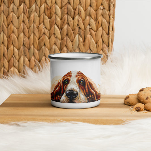 Bassett Hound Enamel Mug