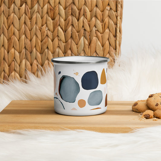 Abstract Circles Enamel Mug