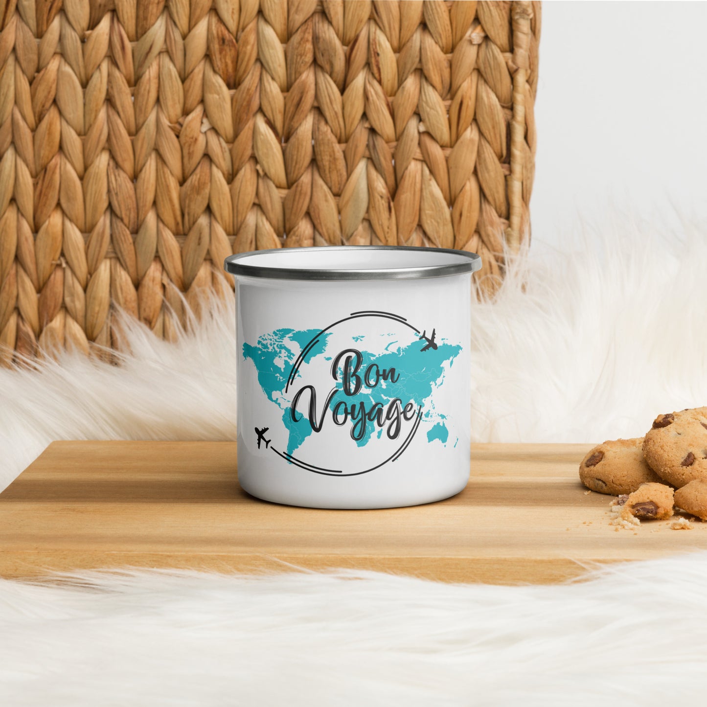 Bon Voyage Enamel Mug